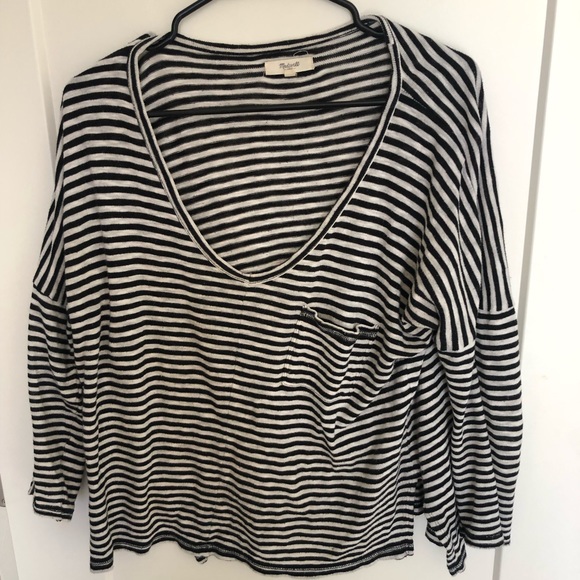 Madewell Lightweight Striped Sweater - Picture 1 of 5